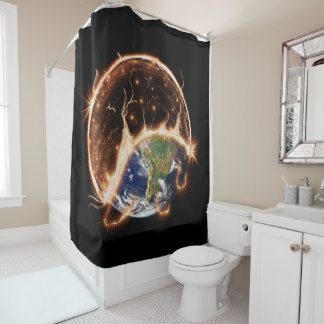 End of the world Shower curtain. Curtain