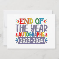 End Of The Year Autographs 2024 Last Day Of School