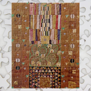 End of Wall, Stoclet Frieze by Gustav Klimt Jigsaw Puzzle