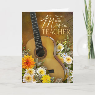 End-Of-Year Guitar Music Teacher Thank You Card