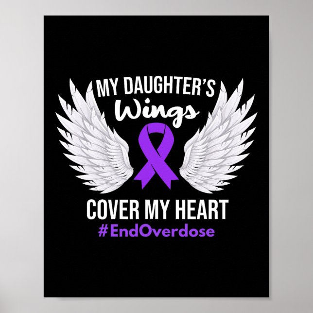 End Overdose Awareness My Daughter's Wings Cover M Poster (Front)