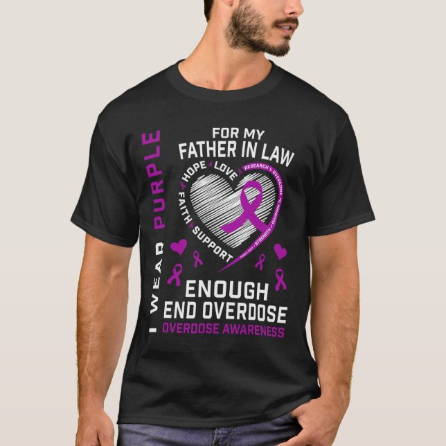 End Overdose Awareness Shirt Enough Purple For Fat (Front)