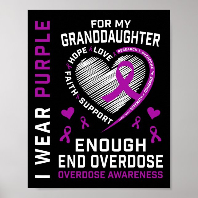 End Overdose Awareness Shirt Enough Purple For Gra Poster (Front)