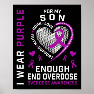 End Overdose Awareness Shirt Enough Purple For My Poster