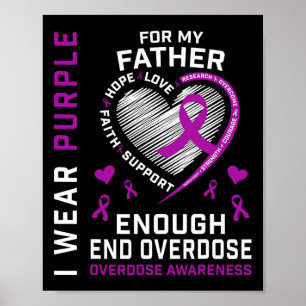 End Overdose Awareness Shirt Enough Purple For My  Poster