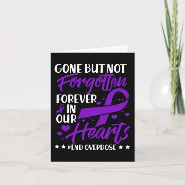 End Overdose Loved One Memorial Overdose Awareness Card (Front)