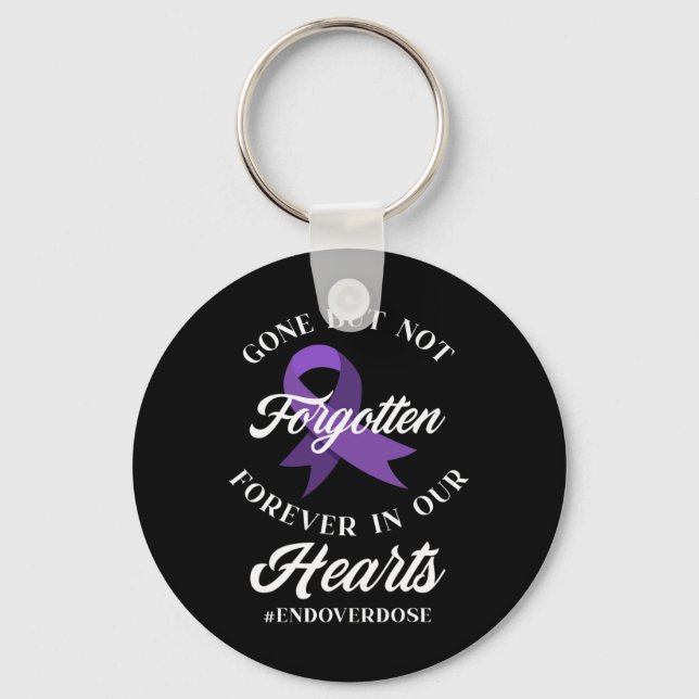 End Overdose Loved One Memorial Overdose Awareness Key Ring (Front)