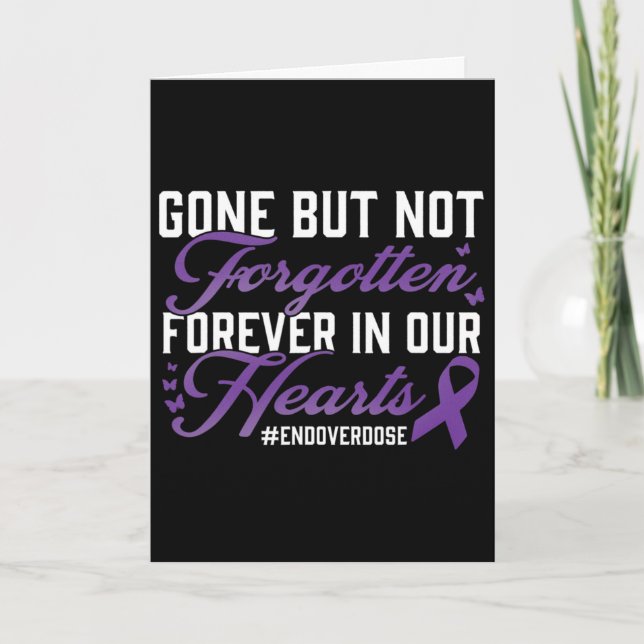 End Overdose Loved One Memorial Remembrance  Card (Front)