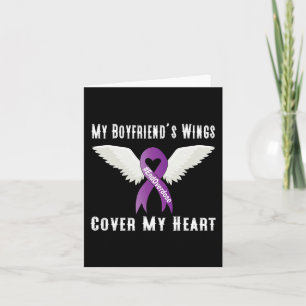 End Overdose My Boyfriend's Wings Cover My Heart Card