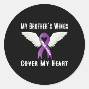 End Overdose My Brother's Wings Cover My Heart Classic Round Sticker