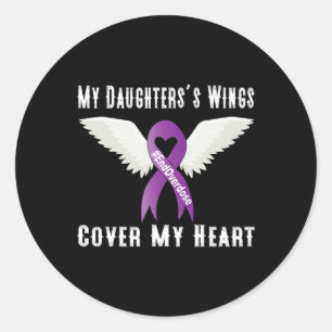 End Overdose My Daughter's Wings Cover My Heart Classic Round Sticker