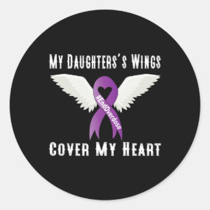 End Overdose My Daughter's Wings Cover My Heart  Classic Round Sticker