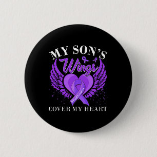 End Overdose My Son's Wings Cover My Heart 6 Cm Round Badge