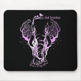 End Overdose Never Forget Line Art Sketch Ornate E Mouse Pad