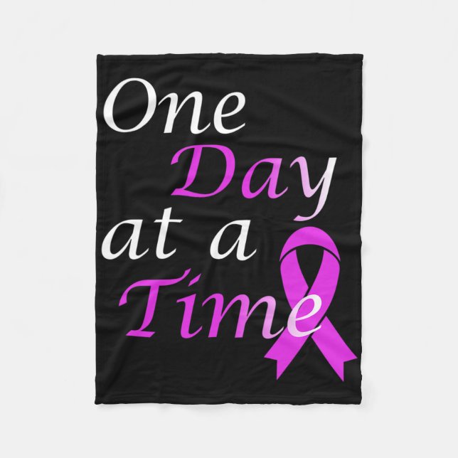 End Overdose One Day At A Time Addiction Awareness Fleece Blanket (Front)
