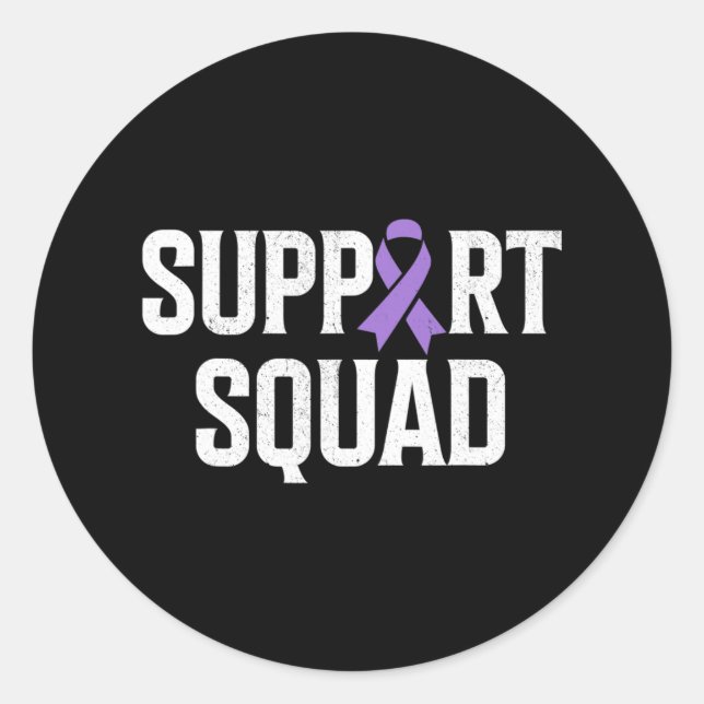 End Overdose Support Squad Overdose Awareness  Classic Round Sticker (Front)