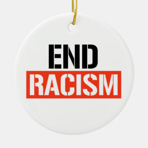End Racism Ceramic Tree Decoration