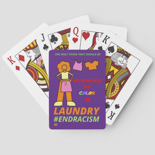 "END RACISM"  PLAYING CARDS (Back)