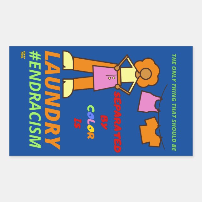 "END RACISM"       RECTANGULAR STICKER (Front)