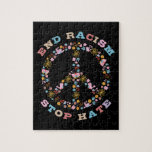 End Racism Stop Hate Jigsaw Puzzle<br><div class="desc">End racism, Stop racism, anti racism, no to racism, against Racism, Stop Hate, tolerance, equality, equal rights, racial equality</div>