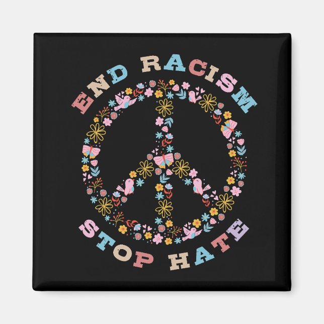 End Racism Stop Hate Magnet (Front)