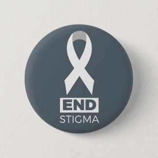 End Stigma for Lung Cancer Pin. 6 Cm Round Badge