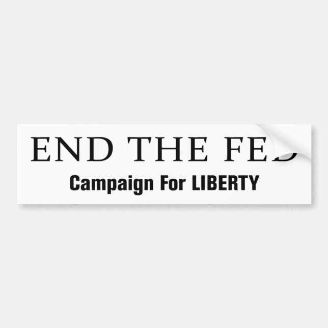 End The Fed Bumpersticker Bumper Sticker (Front)