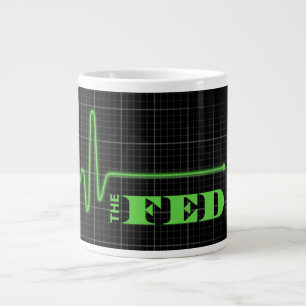 End the Fed Flatlined Large Coffee Mug