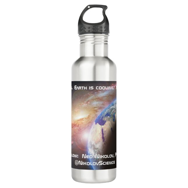 End The Hoax Water Bottle by RoseWrites (Front)