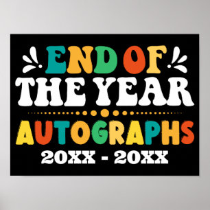 End The Of The Year Autographs Personalised Poster
