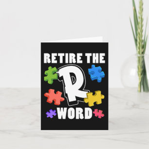 End the R Word Autism Awareness Special Education Card