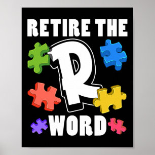 End the R Word Autism Awareness Special Education Poster