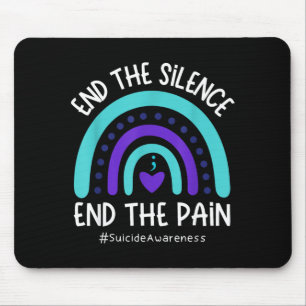 End The Silence End The Pain Rainbow Awareness Mouse Pad