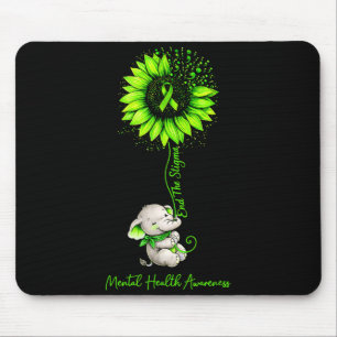 End the stigma mental health awareness brain mouse pad