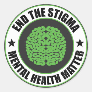 End The Stigma Mental Health Awareness Classic Round Sticker