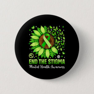 End The Stigma Mental Health Matters Awareness 6 Cm Round Badge