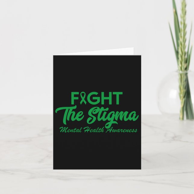 End The Stigma Mental Health Problems Mental Healt Card (Front)