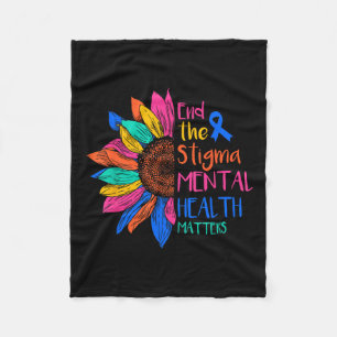 End The Stigma Mental Health S Mental Awareness _1 Fleece Blanket