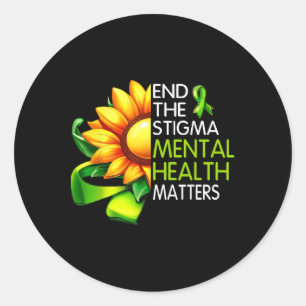 End The Stigma Mental Health S Mental Awareness _9 Classic Round Sticker
