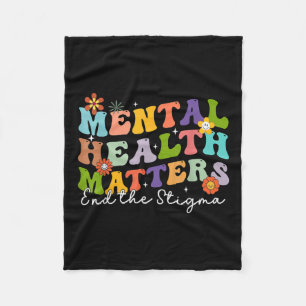 End The Stigma Mental Health S Mental Awareness Gi Fleece Blanket