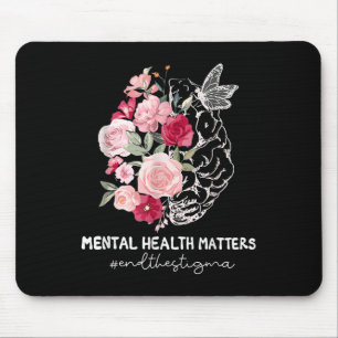 End The Stigma Mental Health S Mental Awareness Gi Mouse Pad