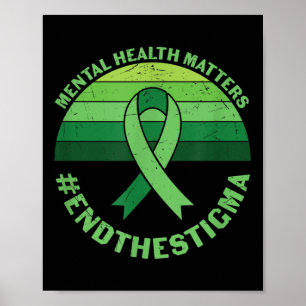 End The Stigma Mental Health S Mental Health Aware Poster