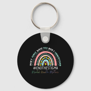 End The Stigma Rainbow  Key Ring