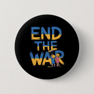 End The War Graffiti Children Support Zelensky Ukr 6 Cm Round Badge