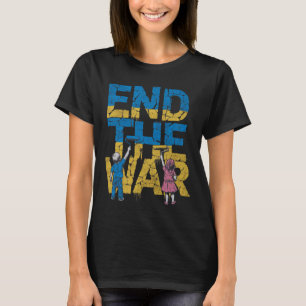 End The War Graffiti Children Support Zelensky Ukr T-Shirt