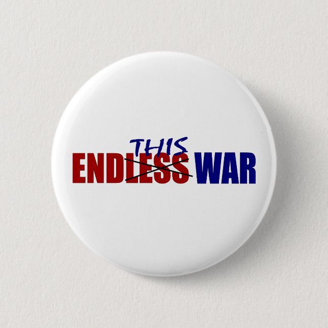 End This War 6 Cm Round Badge (Front)