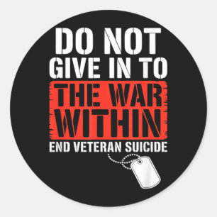 End Veteran Awareness Veterans Day Classic Round Sticker