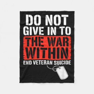 End Veteran Awareness Veterans Day Fleece Blanket