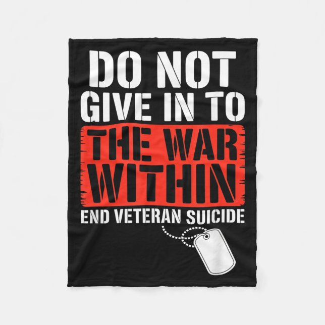 End Veteran Awareness Veterans Day Fleece Blanket (Front)