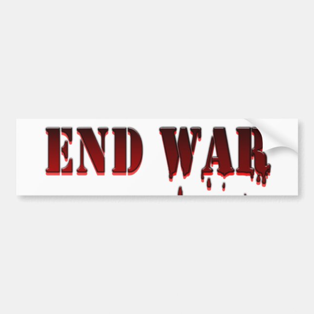 END WAR BUMPER STICKER (Front)